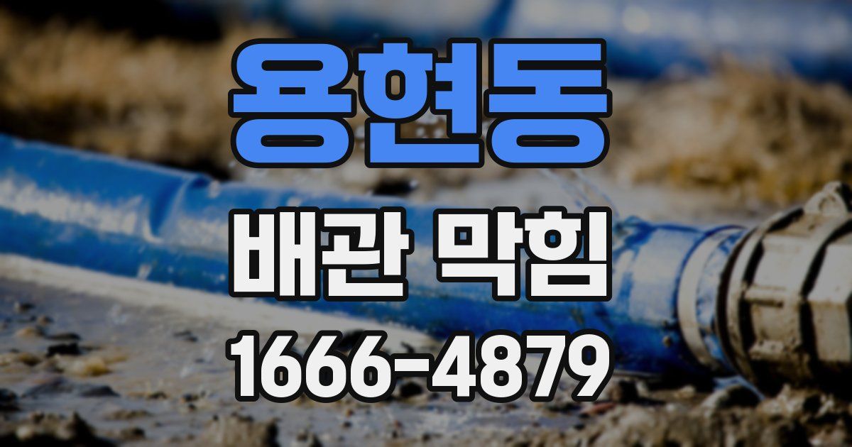 용현동 배관 막힘