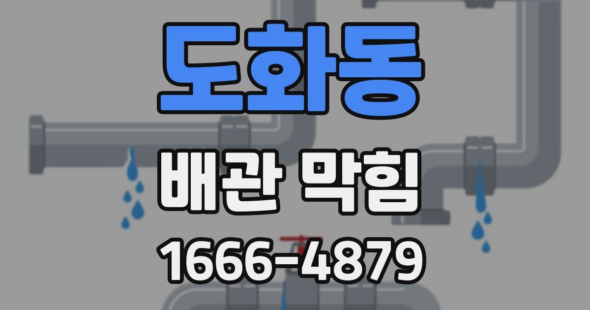 도화동 배관 막힘