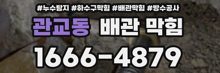 관교동 배관 막힘