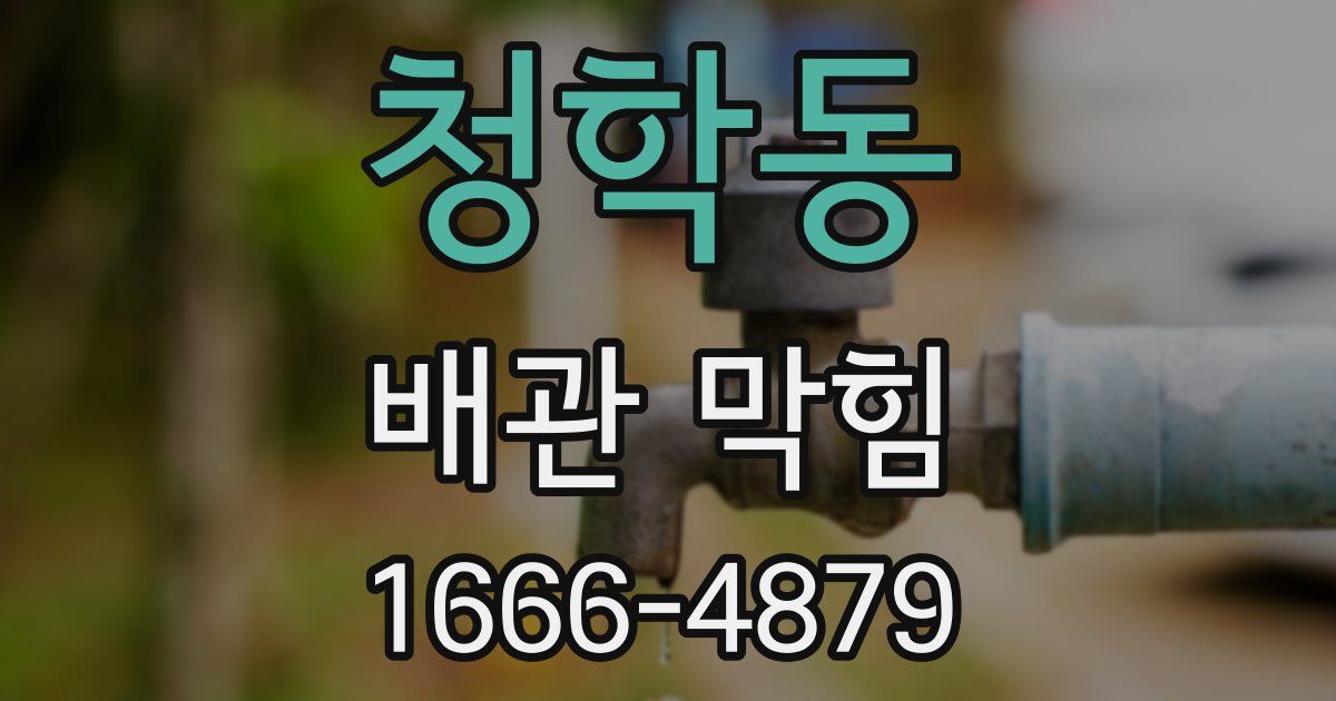 청학동 배관 막힘