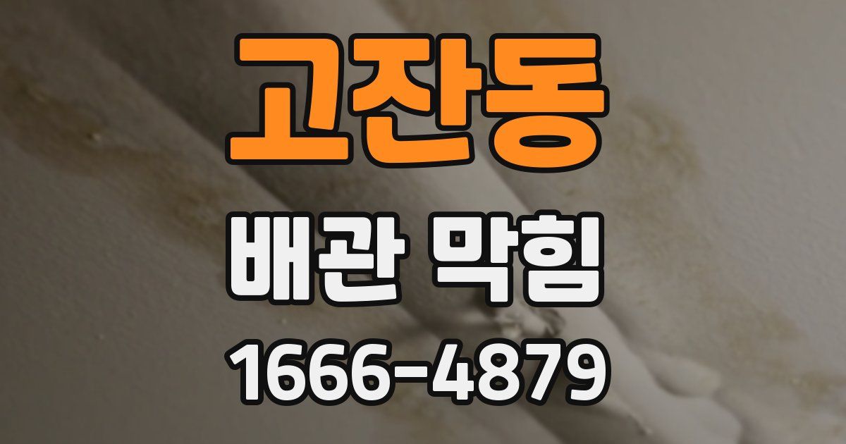 고잔동 배관 막힘