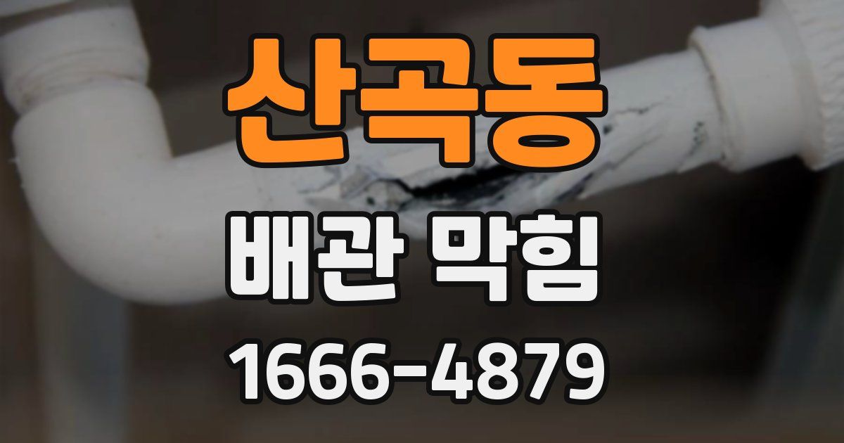 산곡동 배관 막힘