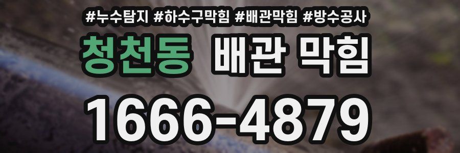 청천동 배관 막힘