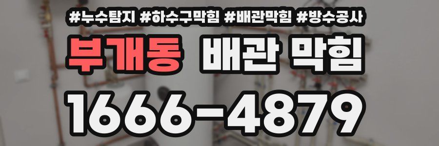 부개동 배관 막힘