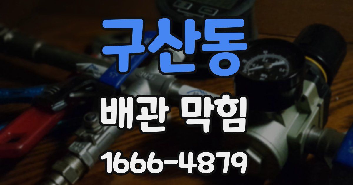 구산동 배관 막힘