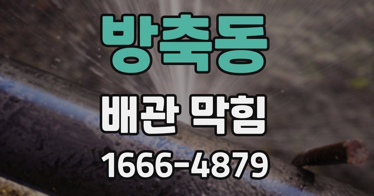 방축동 배관 막힘