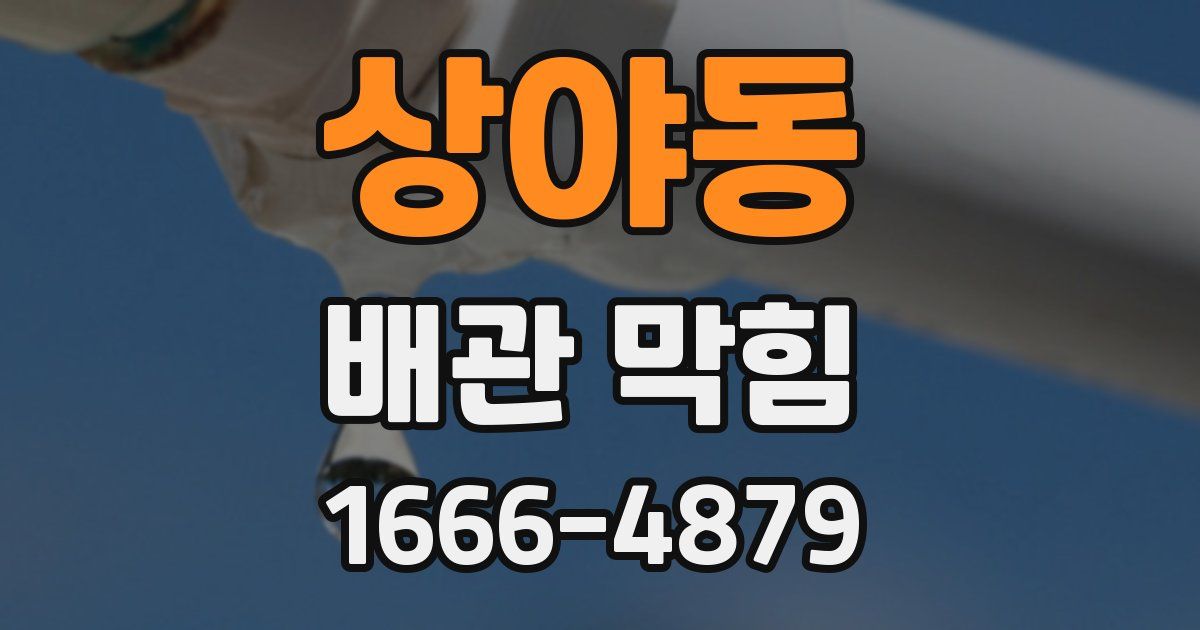 상야동 배관 막힘