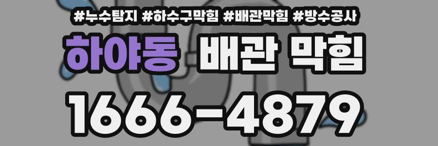 하야동 배관 막힘