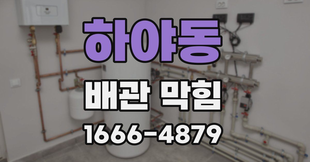 하야동 배관 막힘