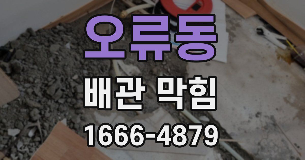 오류동 배관 막힘