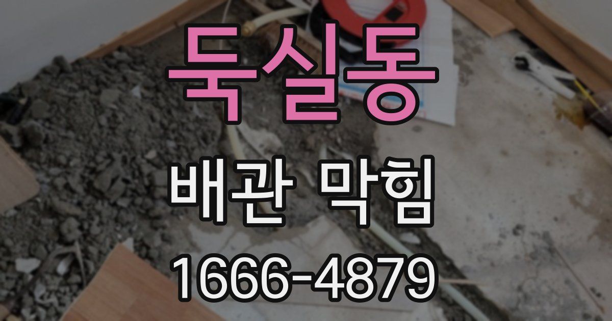 둑실동 배관 막힘