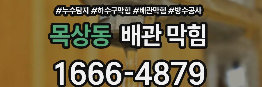목상동 배관 막힘