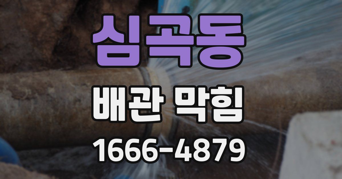 심곡동 배관 막힘