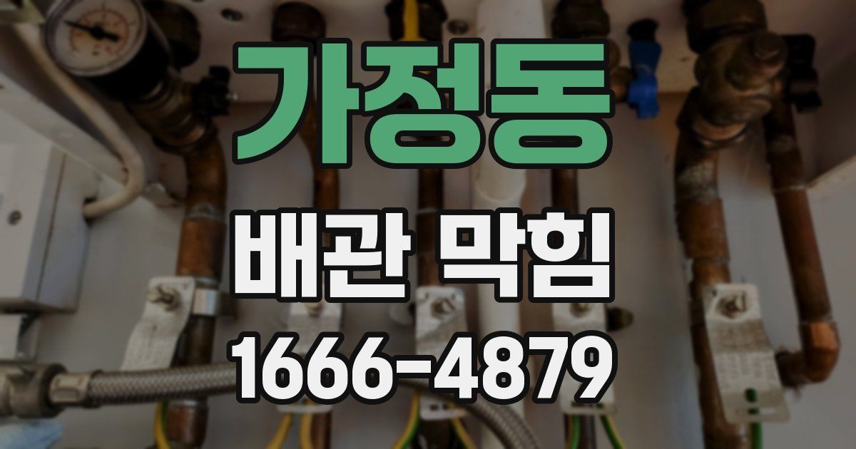 가정동 배관 막힘