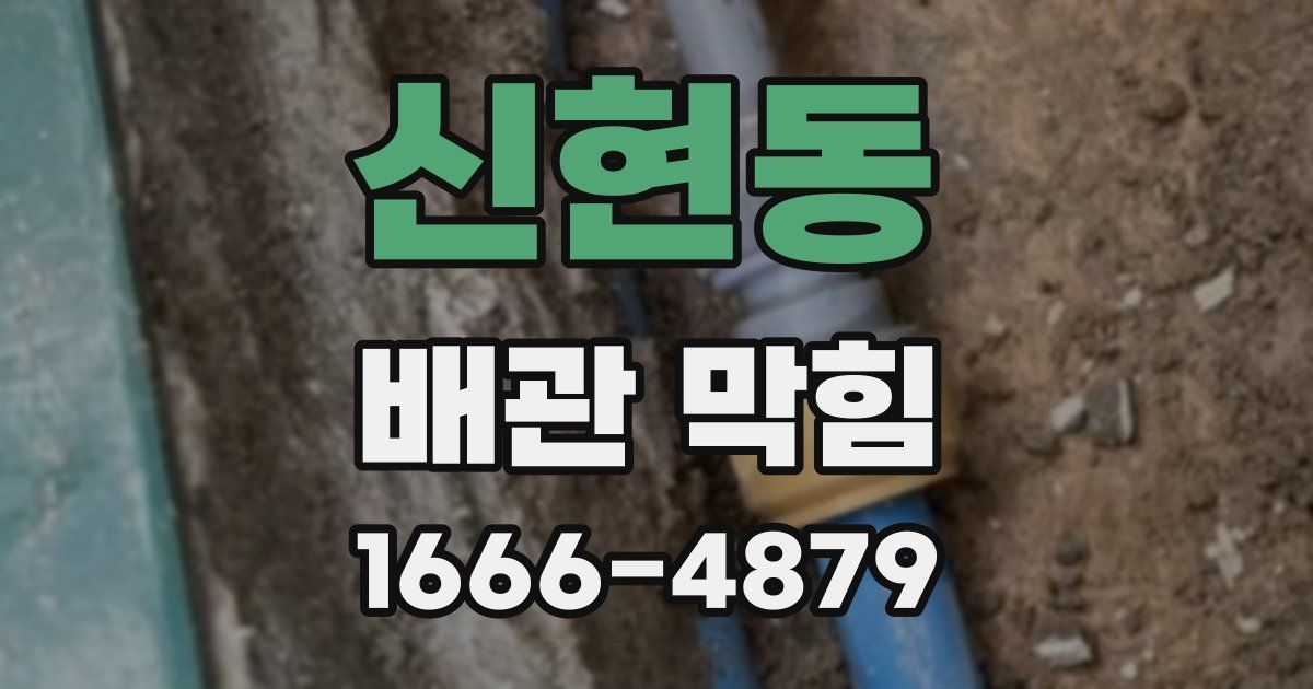 신현동 배관 막힘