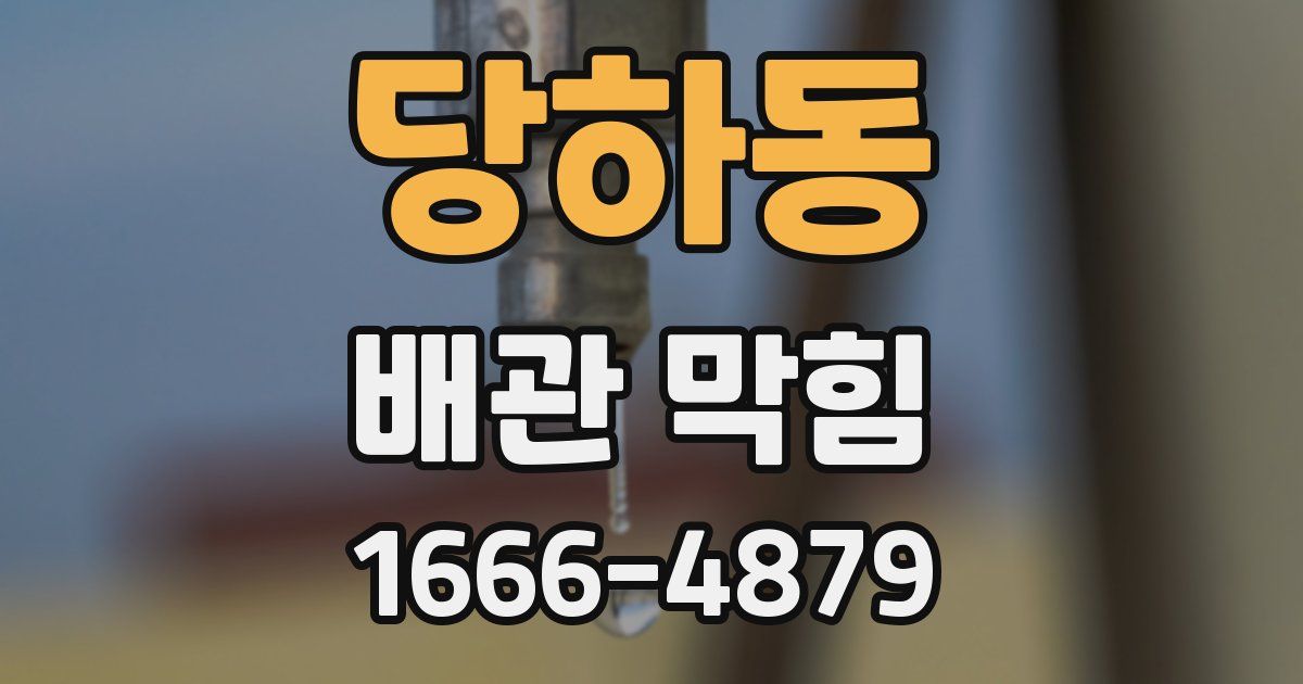 당하동 배관 막힘