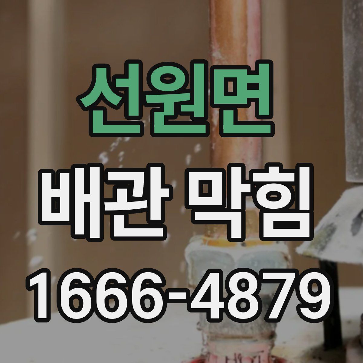 선원면 배관 막힘