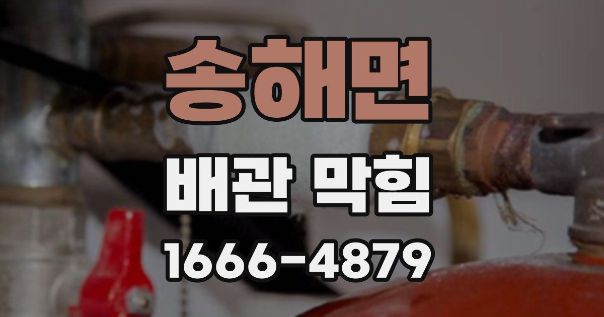 송해면 배관 막힘
