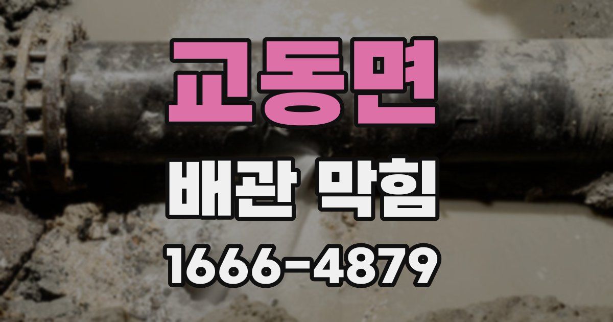 교동면 배관 막힘