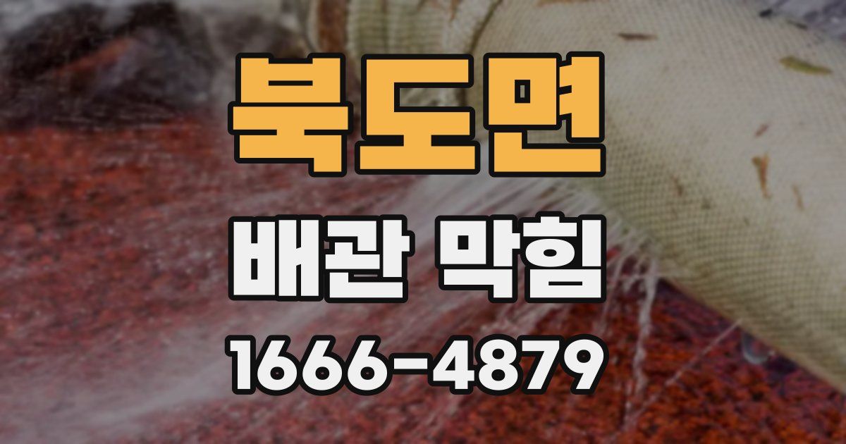북도면 배관 막힘
