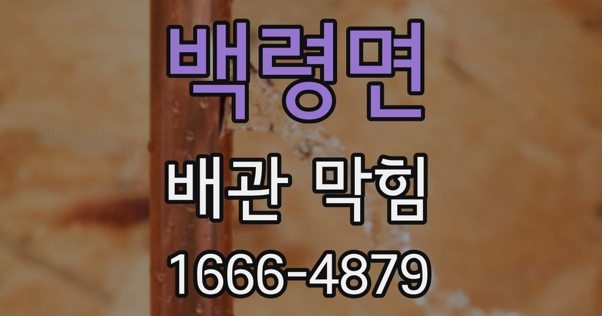 백령면 배관 막힘