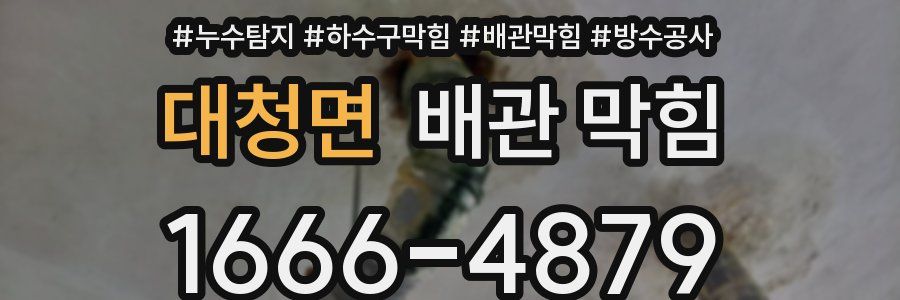 대청면 배관 막힘