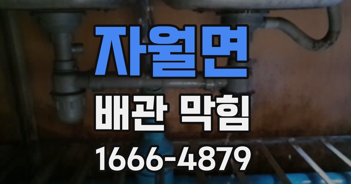 자월면 배관 막힘