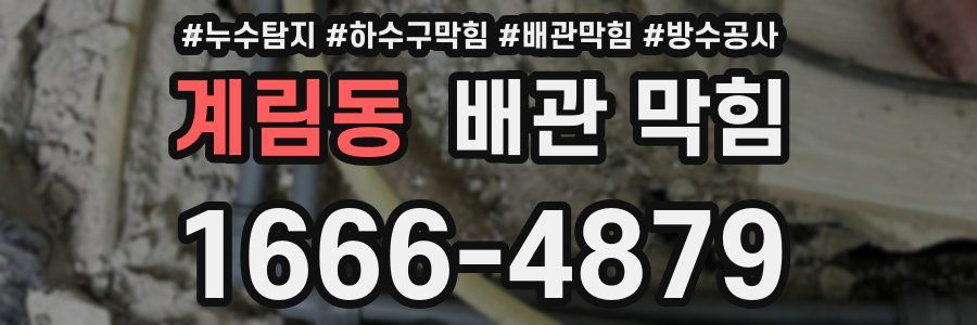 계림동 배관 막힘