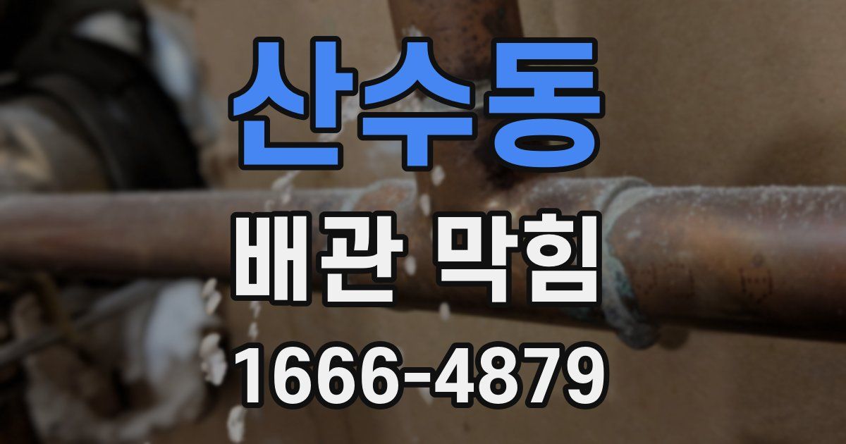 산수동 배관 막힘