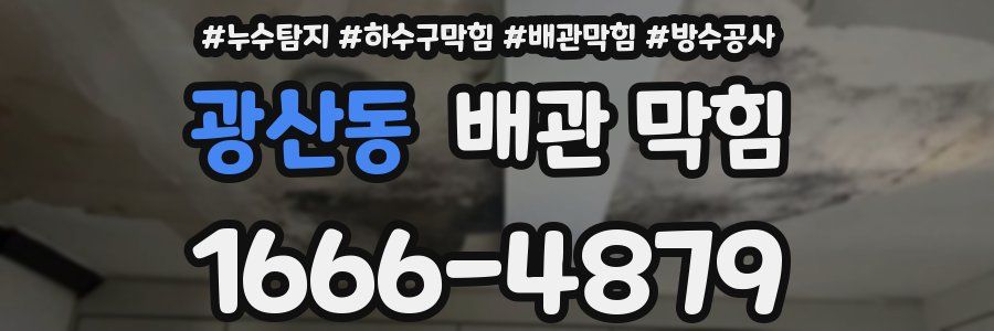 광산동 배관 막힘