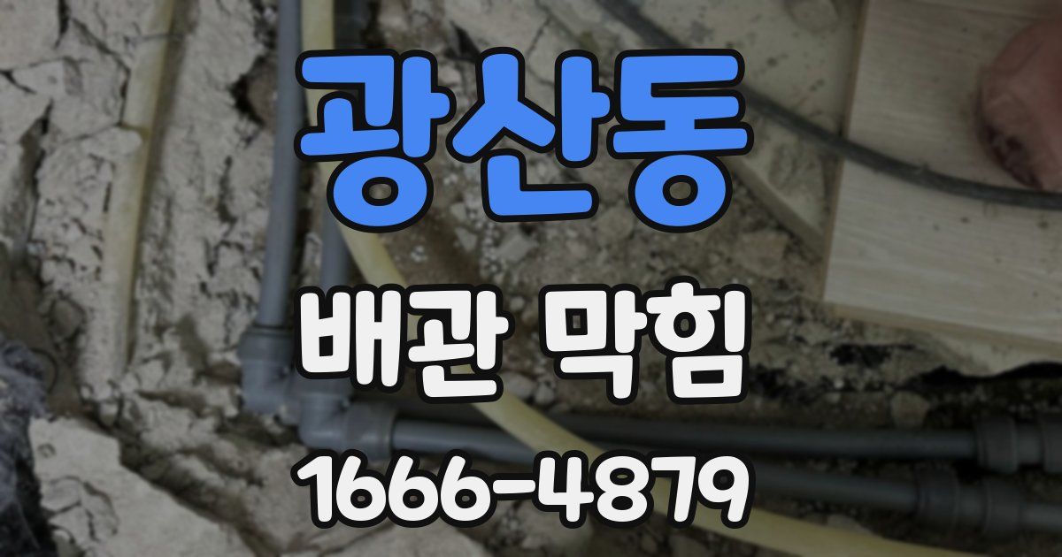 광산동 배관 막힘