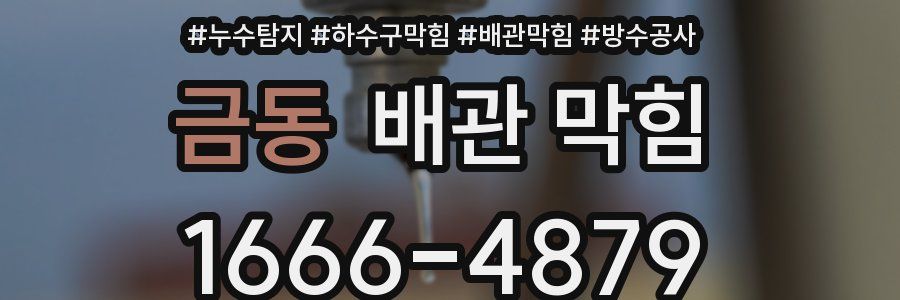 금동 배관 막힘