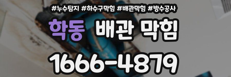 학동 배관 막힘