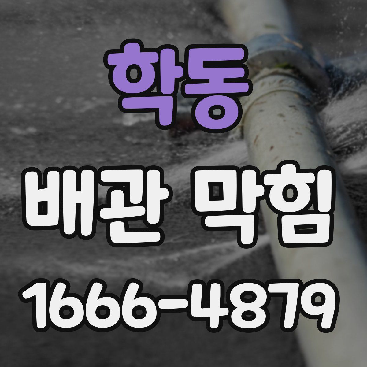 학동 배관 막힘
