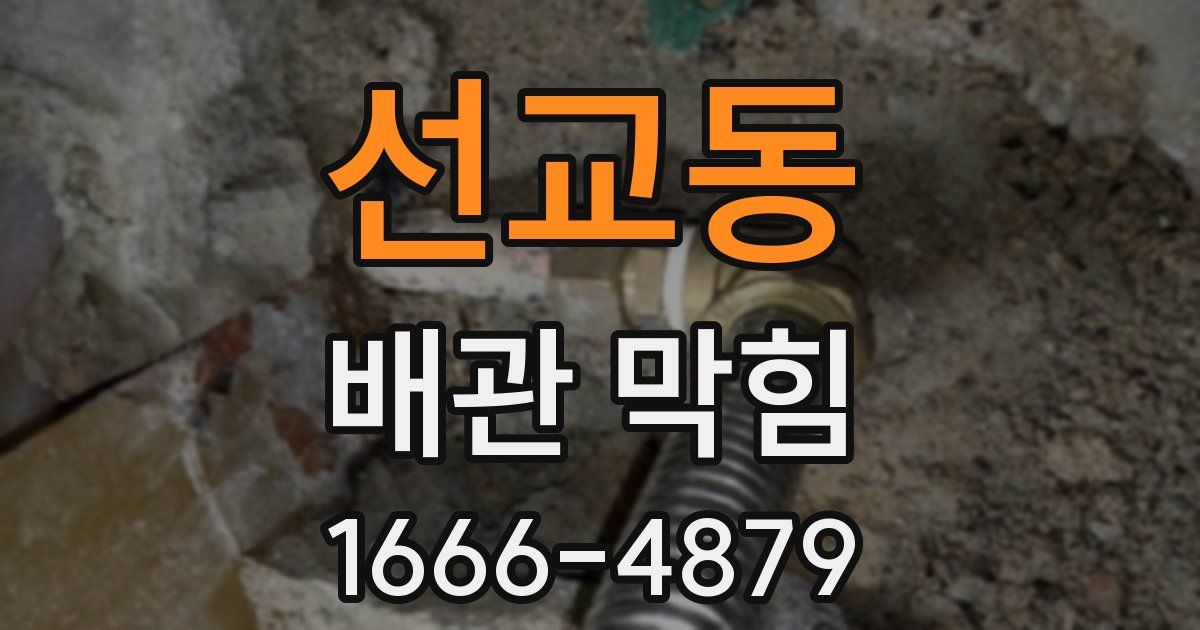 선교동 배관 막힘