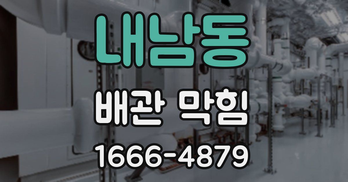내남동 배관 막힘