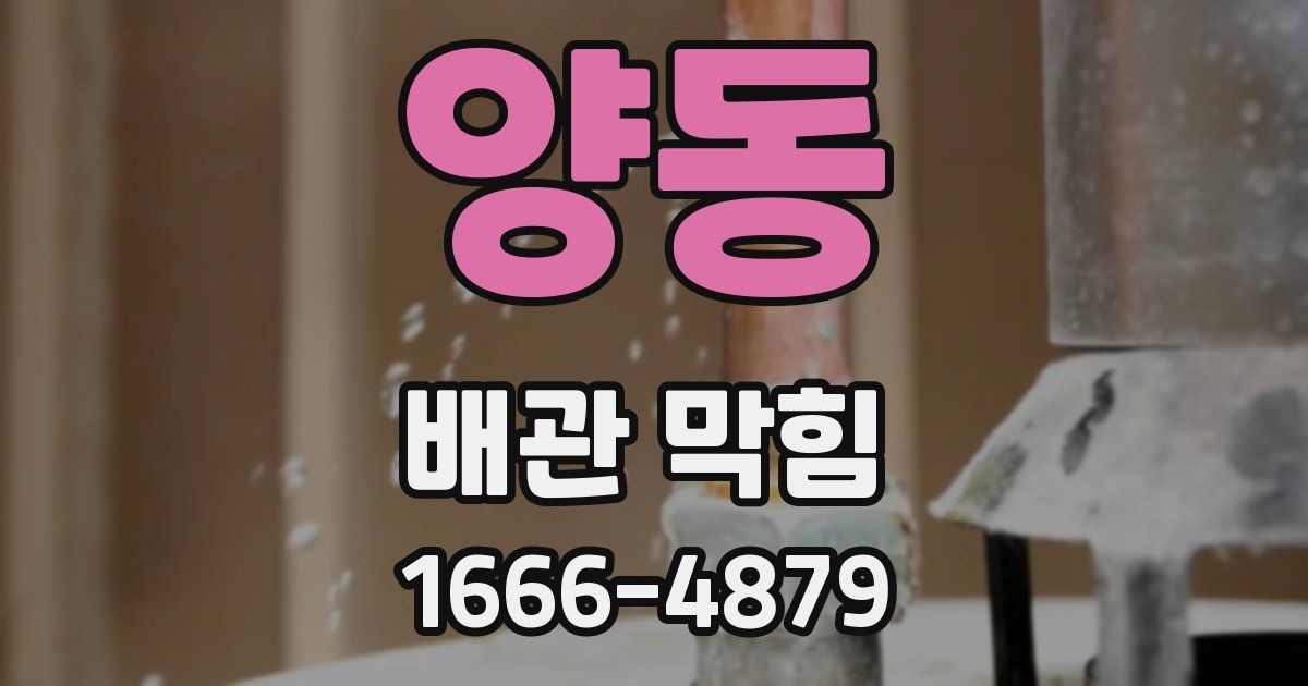 양동 배관 막힘
