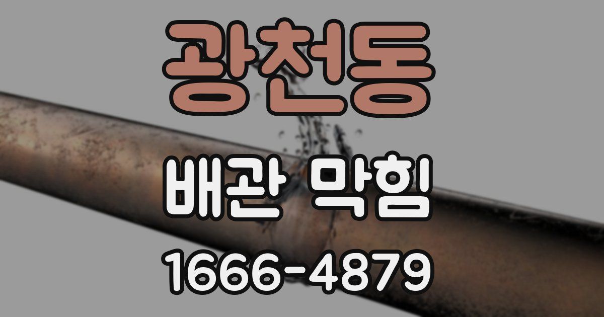 광천동 배관 막힘
