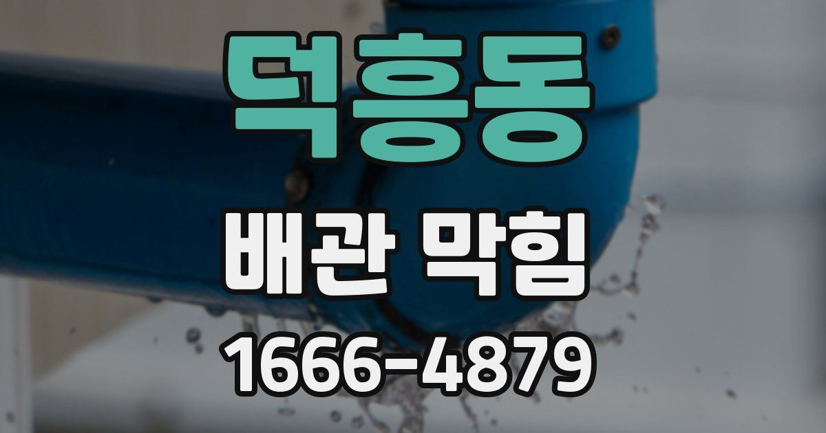 덕흥동 배관 막힘