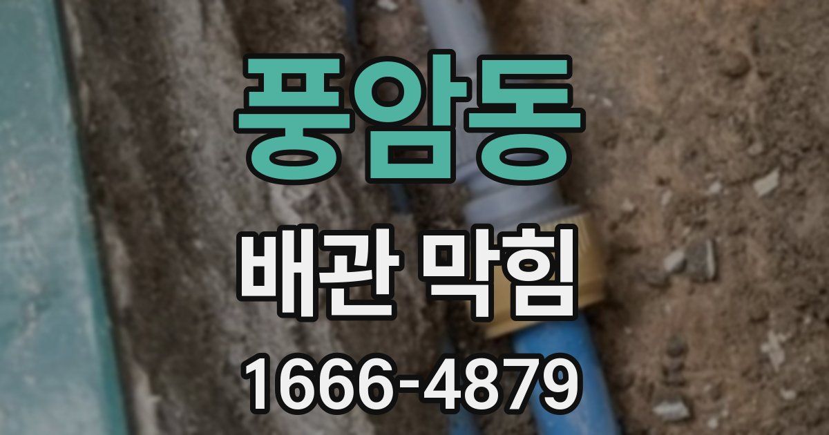 풍암동 배관 막힘