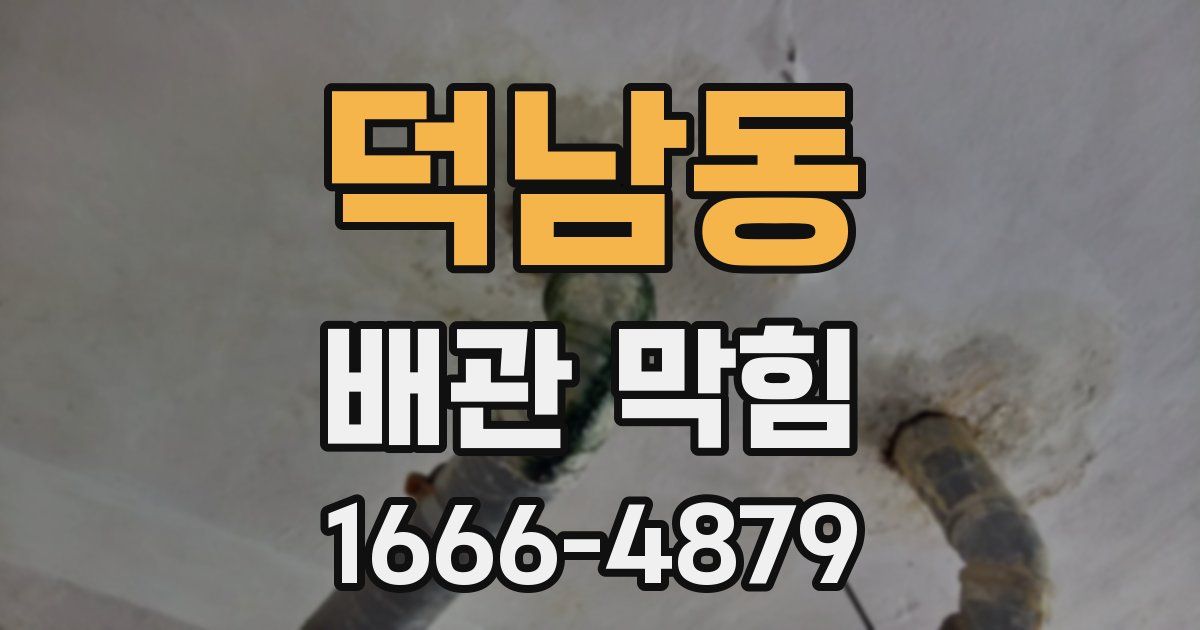 덕남동 배관 막힘