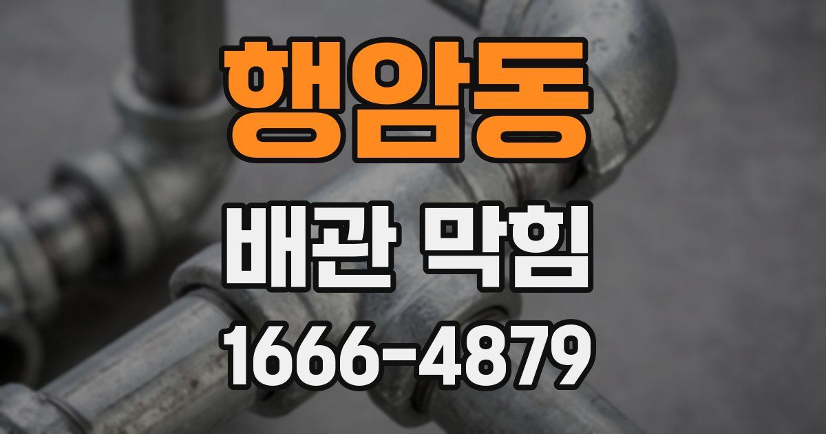 행암동 배관 막힘