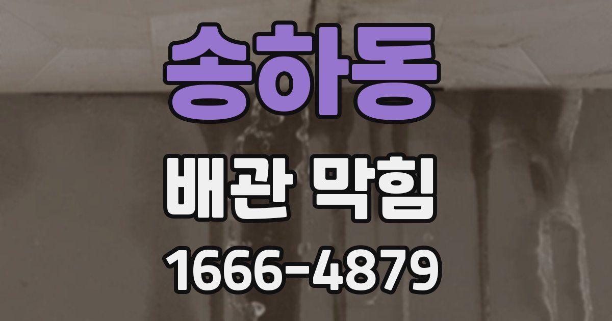 송하동 배관 막힘