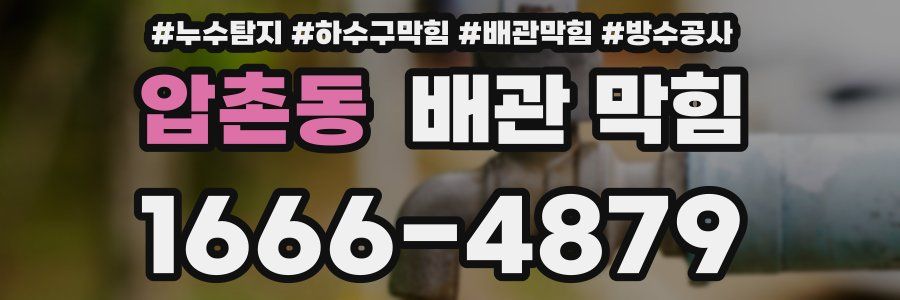 압촌동 배관 막힘