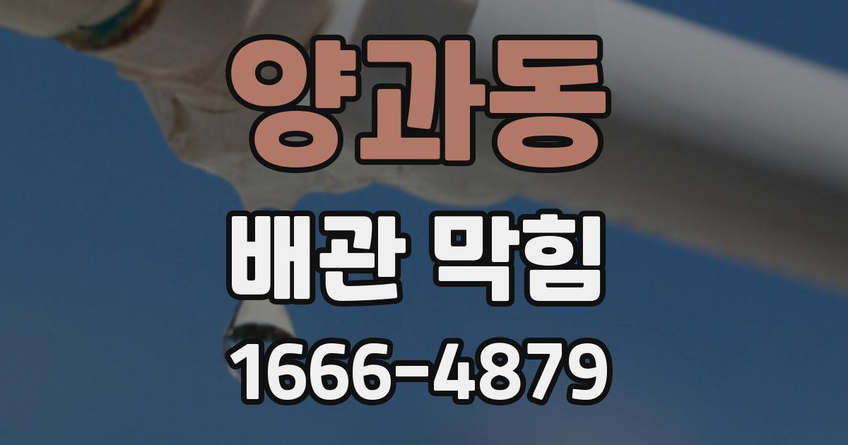 양과동 배관 막힘