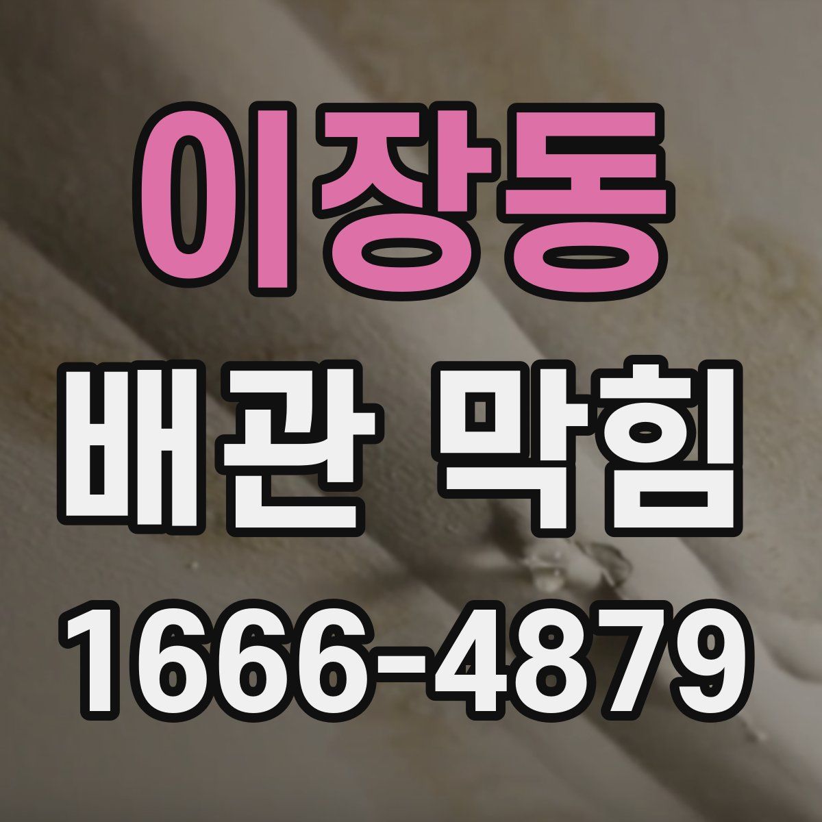 이장동 배관 막힘