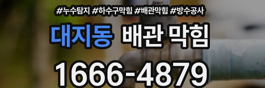 대지동 배관 막힘
