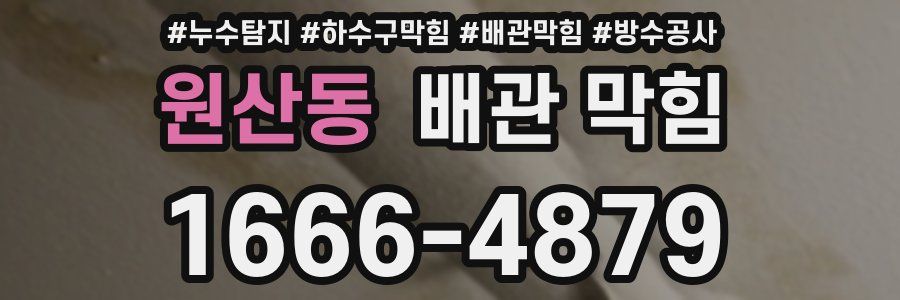 원산동 배관 막힘