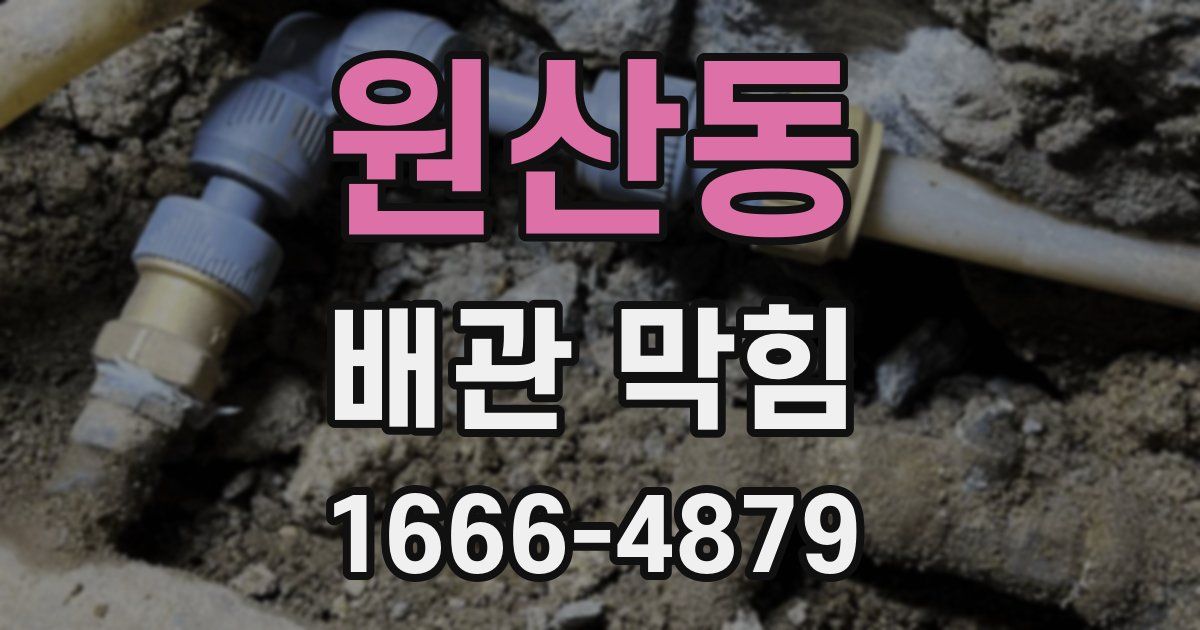 원산동 배관 막힘