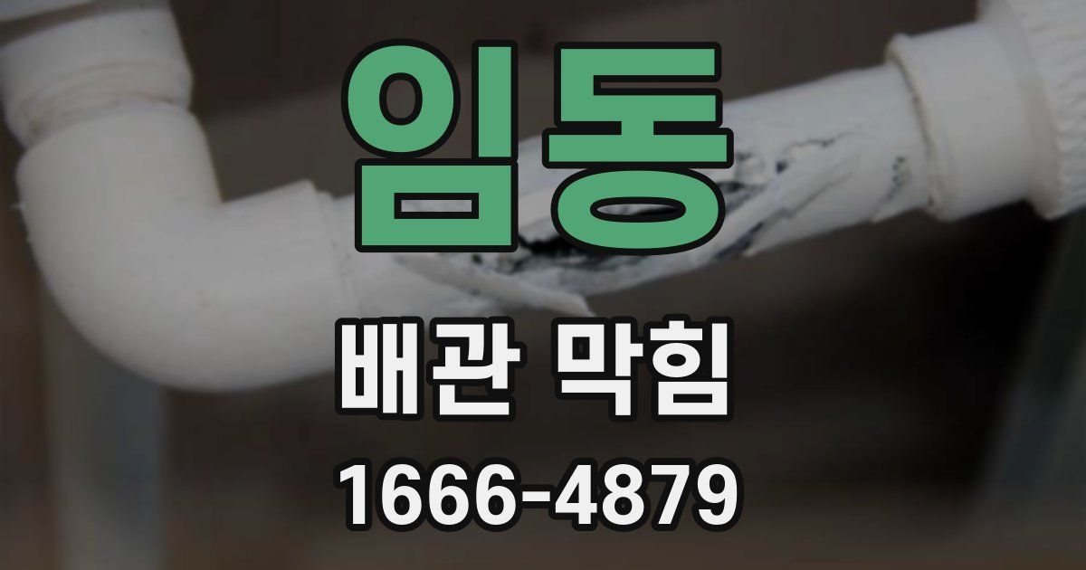 임동 배관 막힘